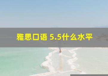 雅思口语 5.5什么水平